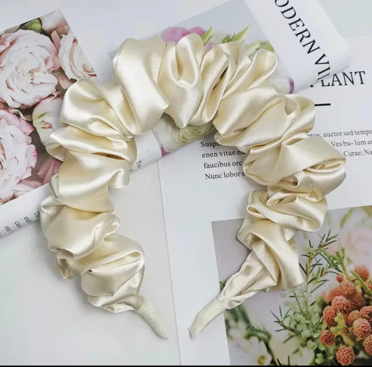 Satin Scrunchie Headband Roots Enriched