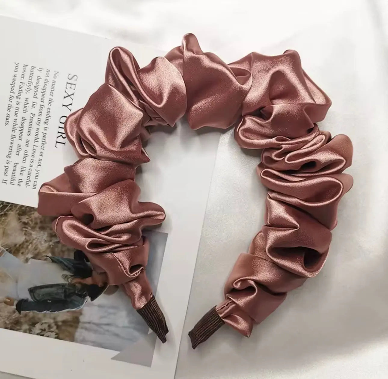 Satin Scrunchie Headband Roots Enriched